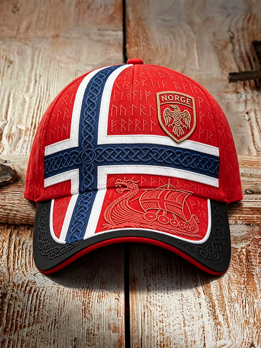 Vintage Norge vikingeskip kunst Celtic Flag Skriv ut Unisex Hatt