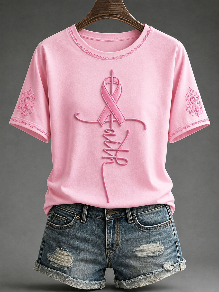 Kvinnors Tro – Preventiv och medvetandegörande t-shirt om bröstcancer