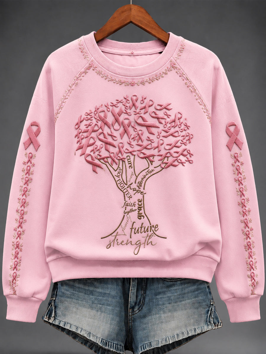 Kvinnors bröstcancer Print Sweatshirt