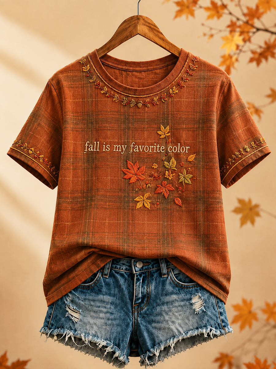 Kvinnors fall är min favoritfärg Peinted kortärmad T-shirt