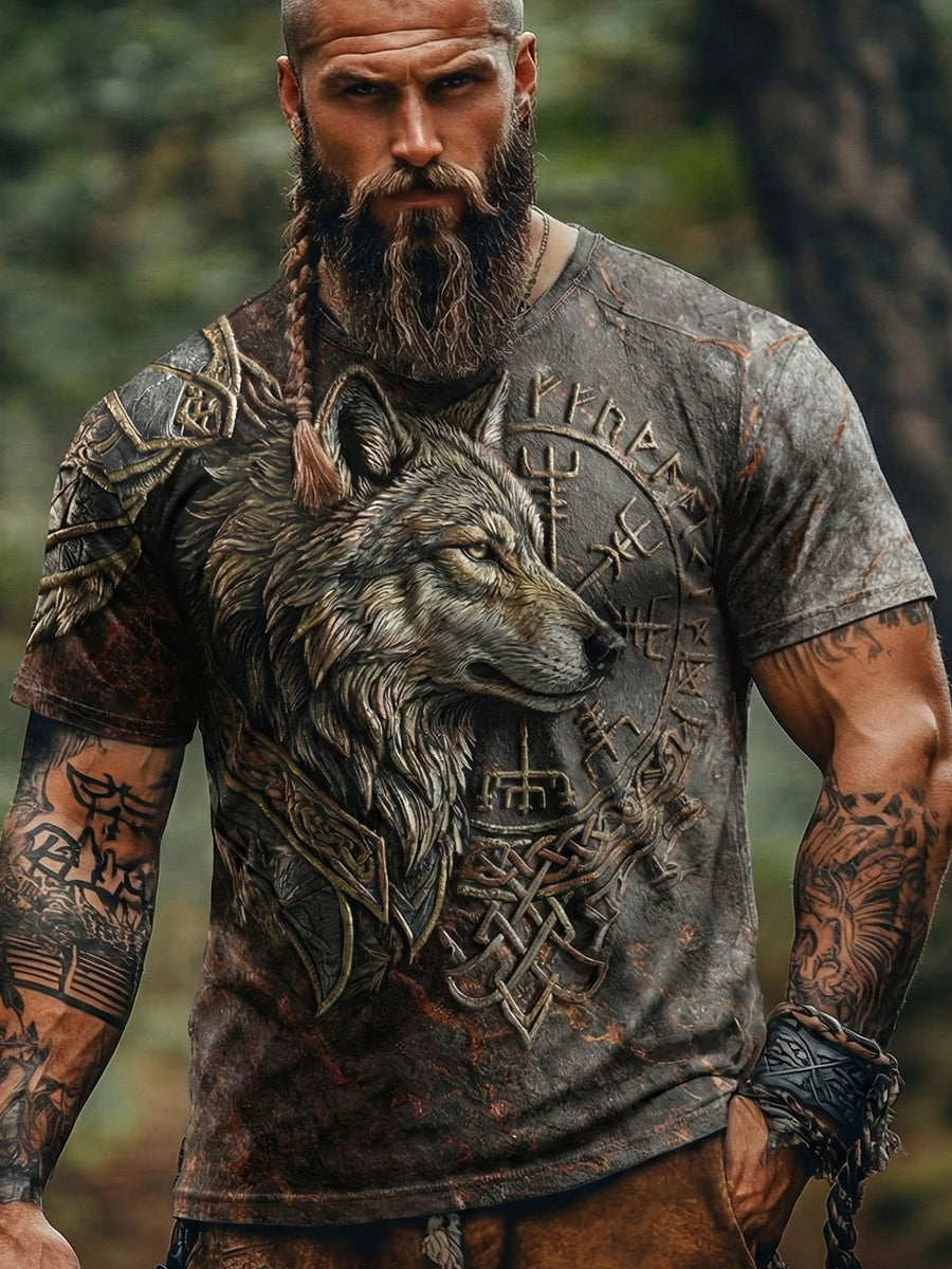 Herrens t-shirt i vikinga stil.