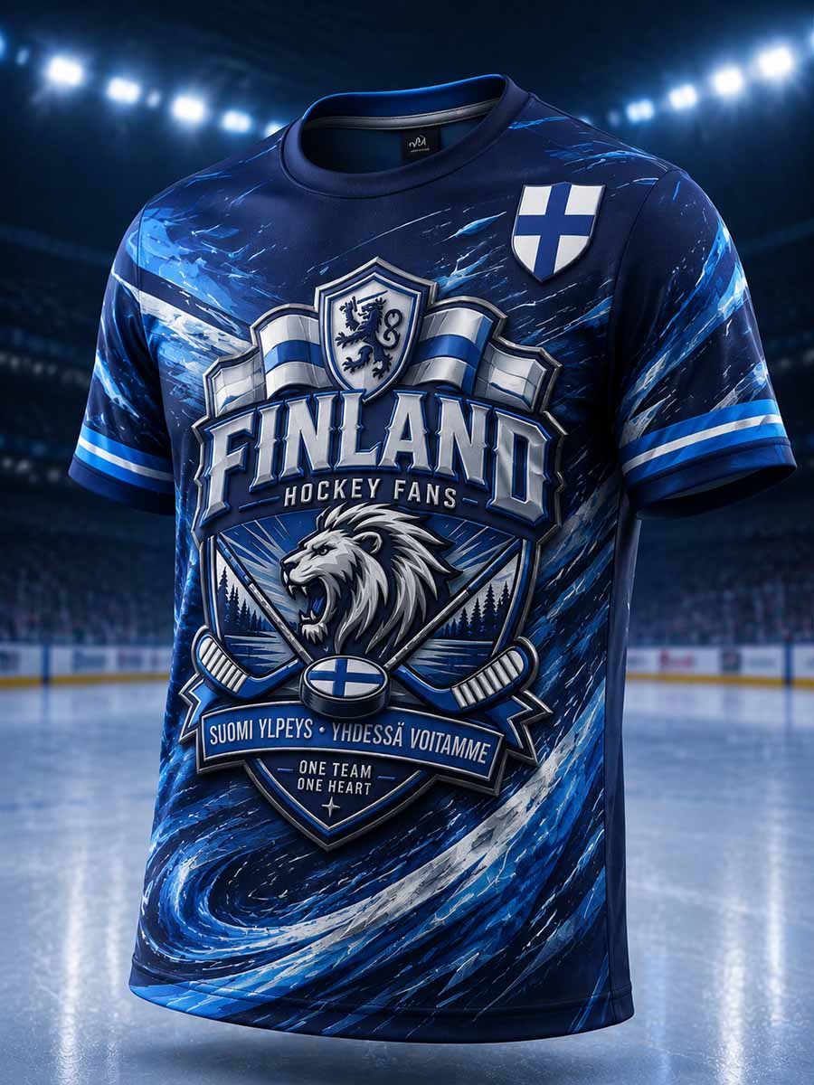 Miesten Vintage Finland Ice Hockey kuvio
