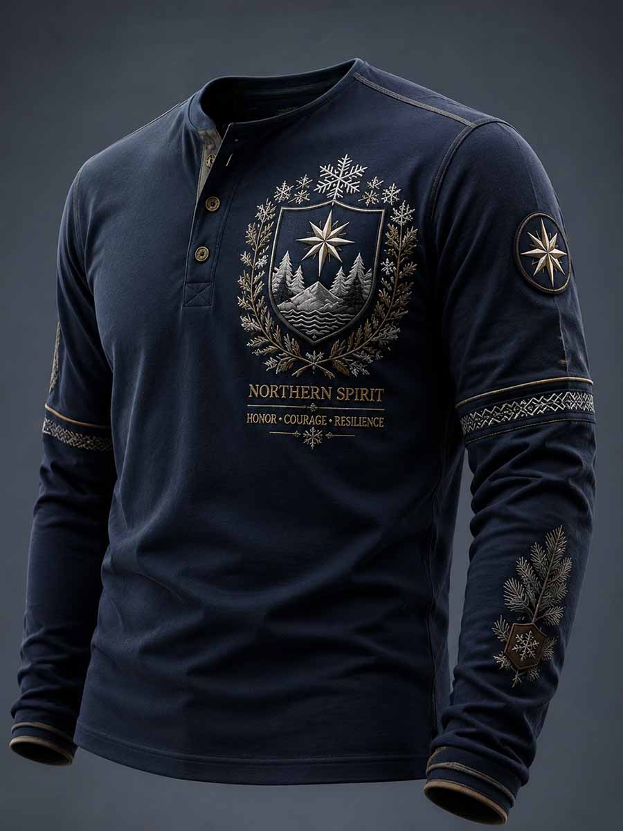 Miesten vintage Suomi Sisu veteraanikuosilla painettu pitkähihainen t-paita