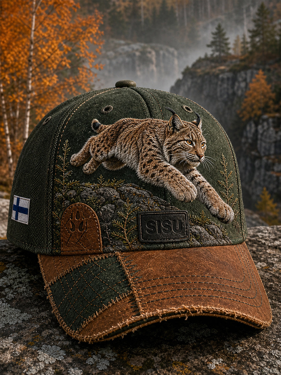 Unisex Retro Suomalainen eläinpaina Casual Hatti