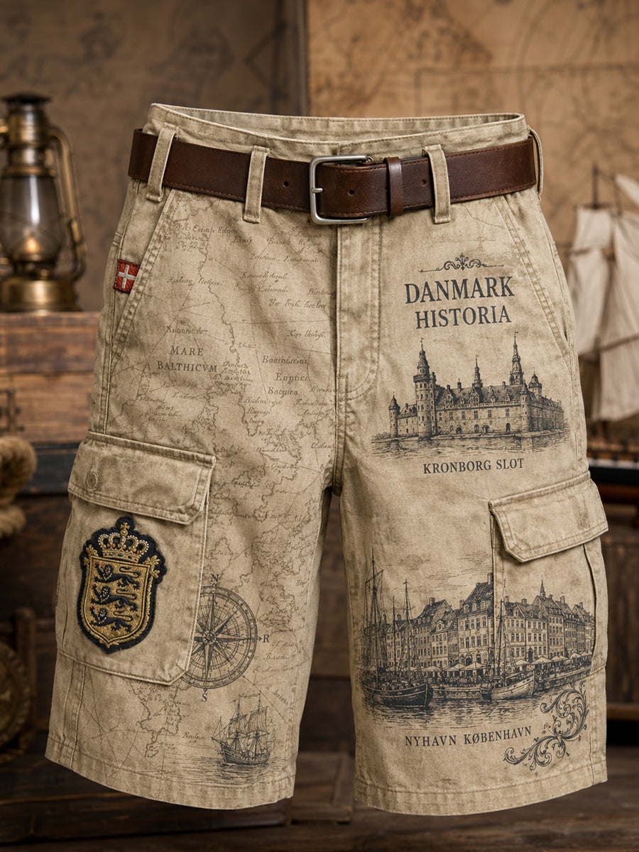 Mænds danske patriotiske shorts