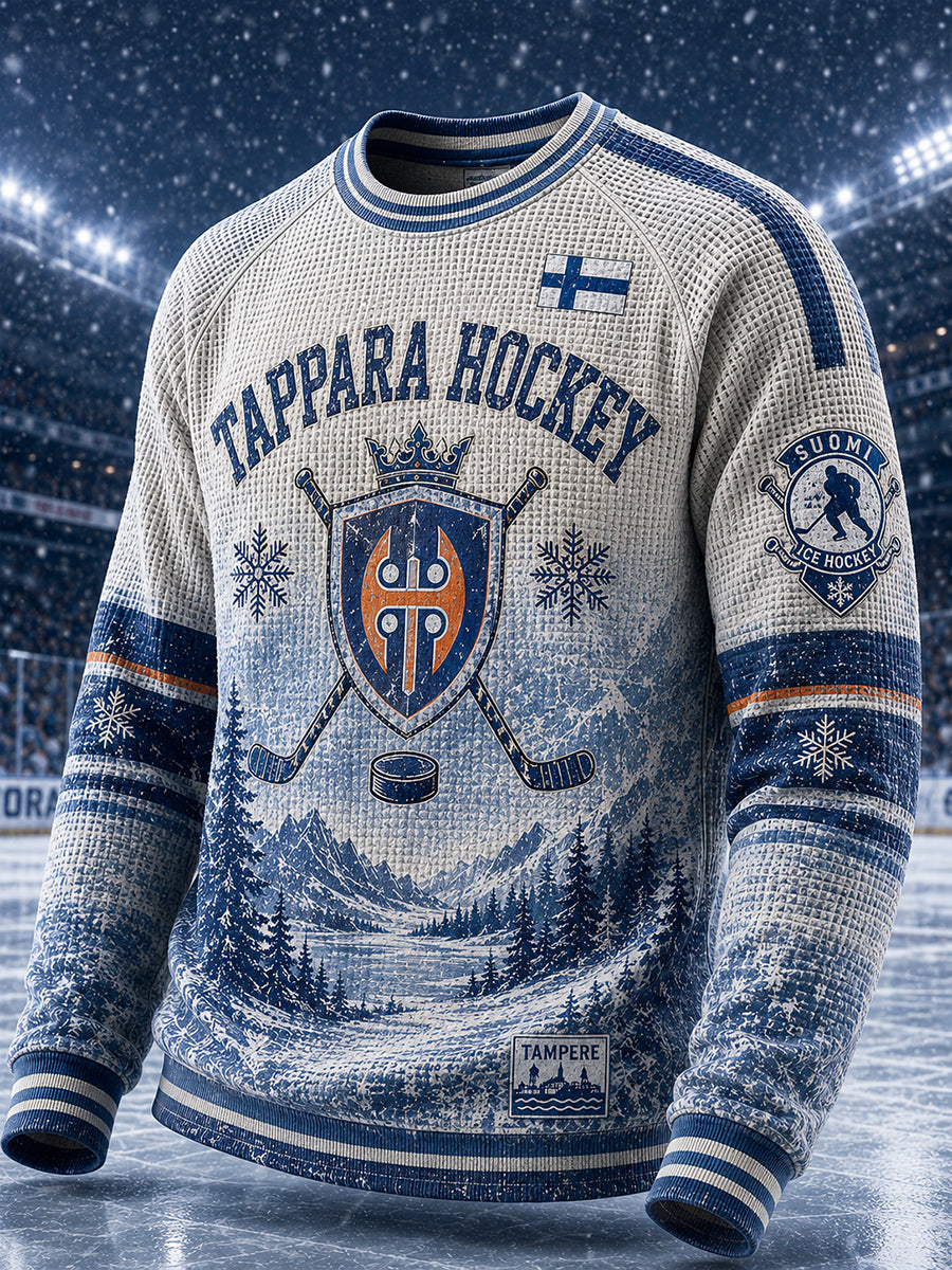 Miesten Suomen jääkiekko Tappara-vohvelipusero pitkillä hihoilla