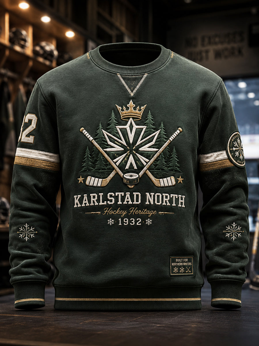 Grönvitt Hockey Heritage Vintage-tröja