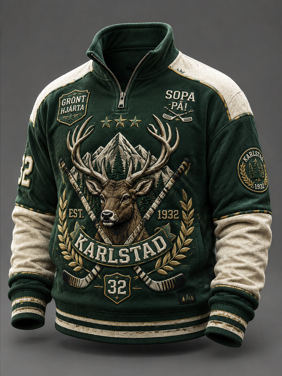 Karlstad 1932 Vintage hockeytröja med dragkedja