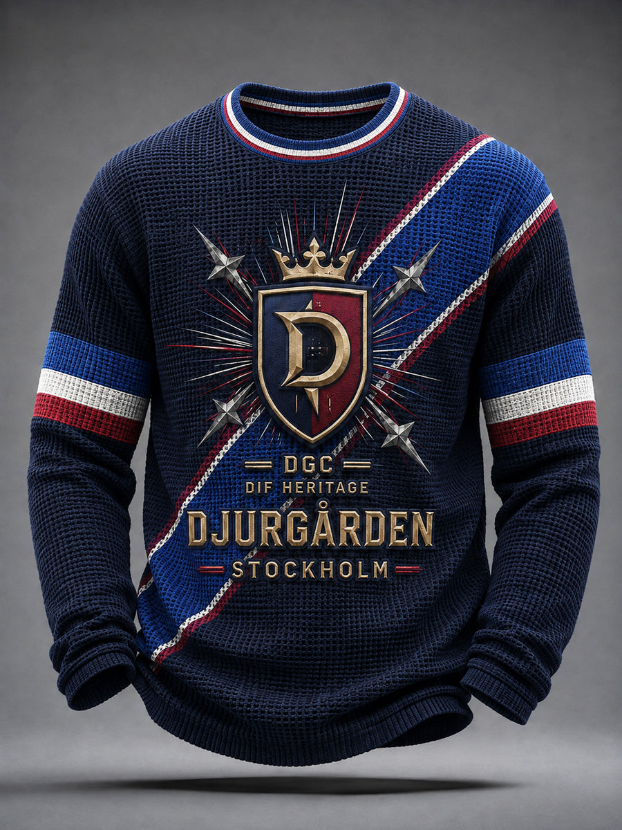 Herr-Djurgården Hockey Kultur Våffelstickad T-shirt