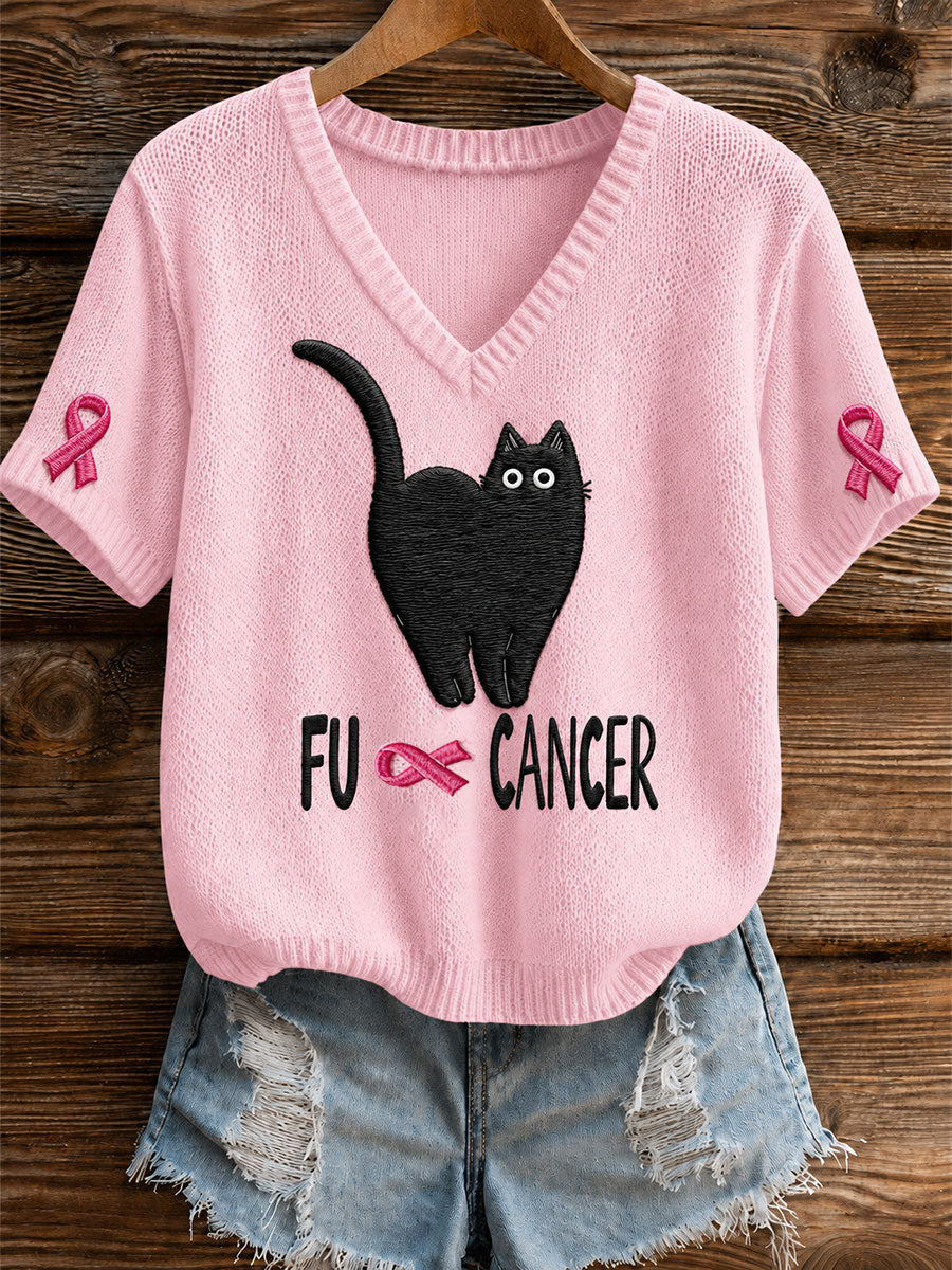 Kvinnors bröstcancer medvetenhet Kort ärm T-shirt