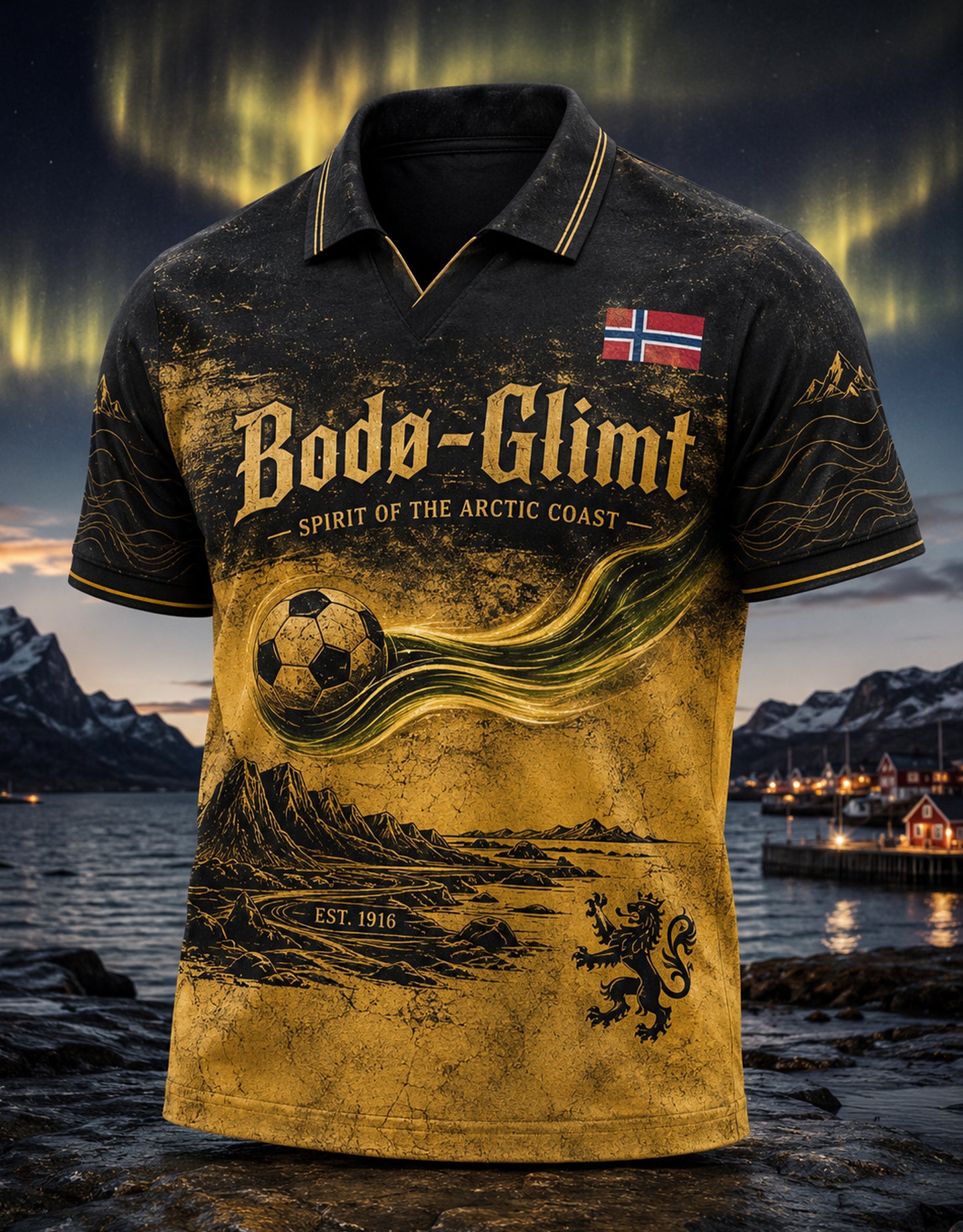 Herrers Norge fotball Bodø/Glimt poloskjorte med korte ermer