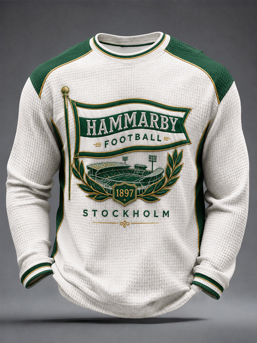 Hammarby Grönt & Vitt 1915 Fotbollsvåffelvävt T-shirt