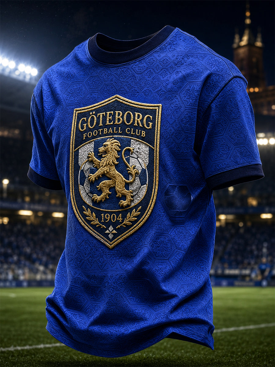 Herrar Retro IFK Göteborg Svensk Fotbollsläkkare T-shirt