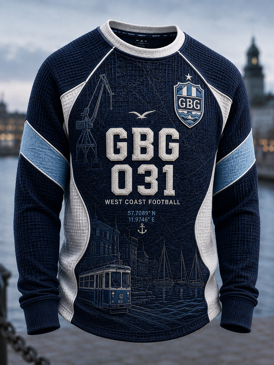 Herrarnas svenska fotbollsklubb IFK Göteborg – Västertorpströja med vafelmönster och lång ärm