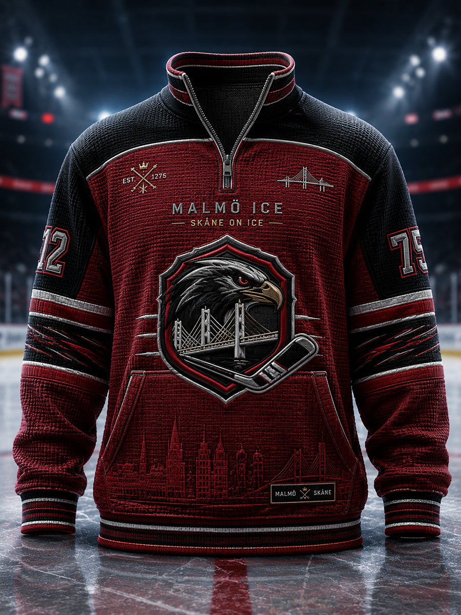 Herrarnas svenska ishockeytröja Malmö Redhawks Fans Lover Våffeltröja med lång ärm