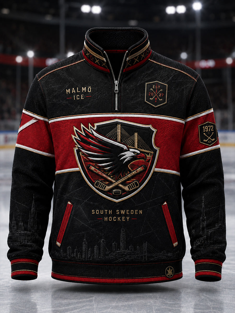 Herrarnas svenska ishockeytröja Malmö Redhawks Fans Lover Våffeltröja med lång ärm