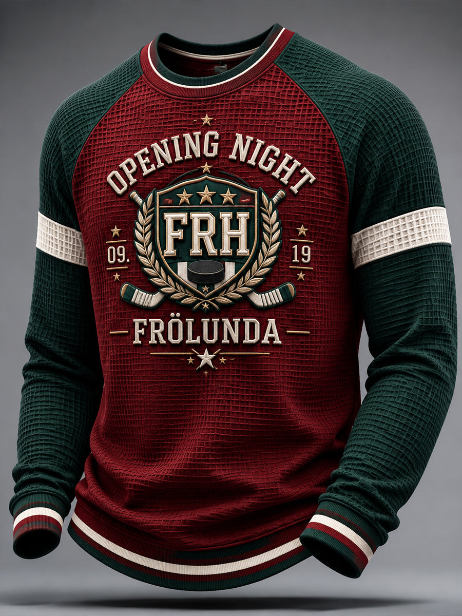 Herrtröja i vafelvävd kvalitet med Frölunda HC Göteborg 1944-tema