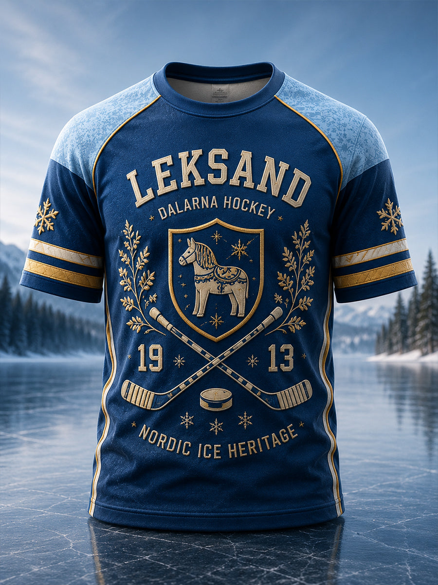 Mäns svenska hockey Leksands Om fans älskar korta ärmar T-shirt