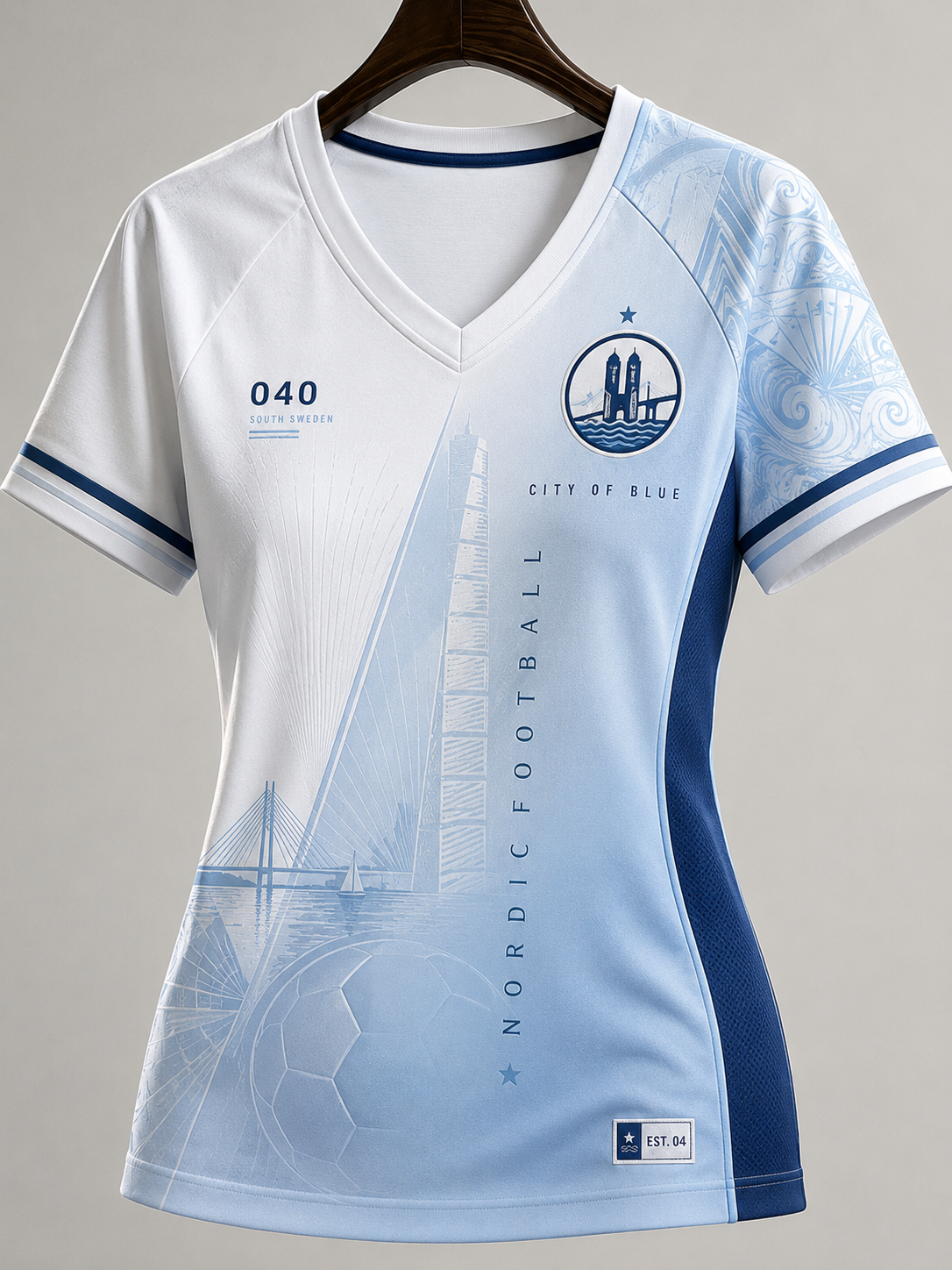 Dammens Malmö FF V-ringad axellös kortärmad t-shirt