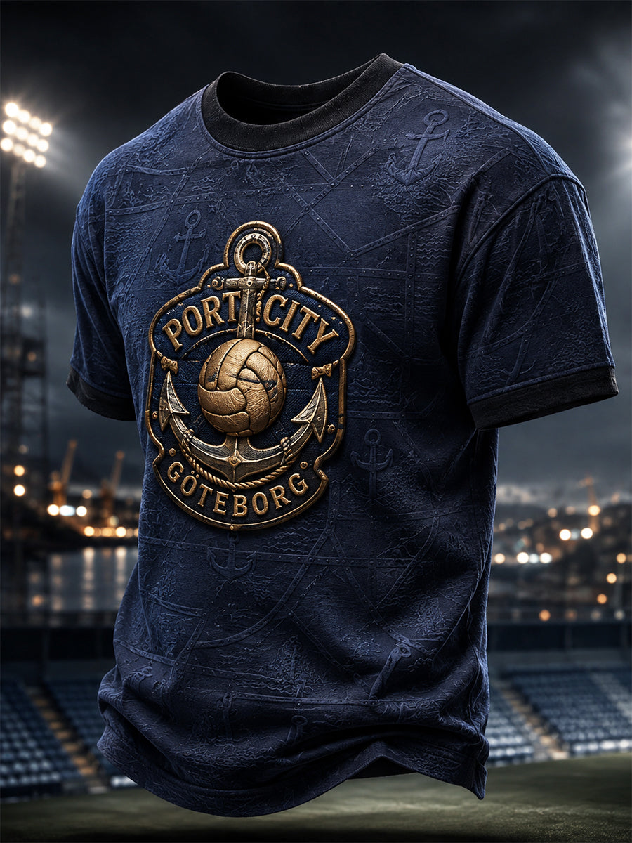 Herrar Retro IFK Göteborg Svensk Fotbollsläkkare T-shirt