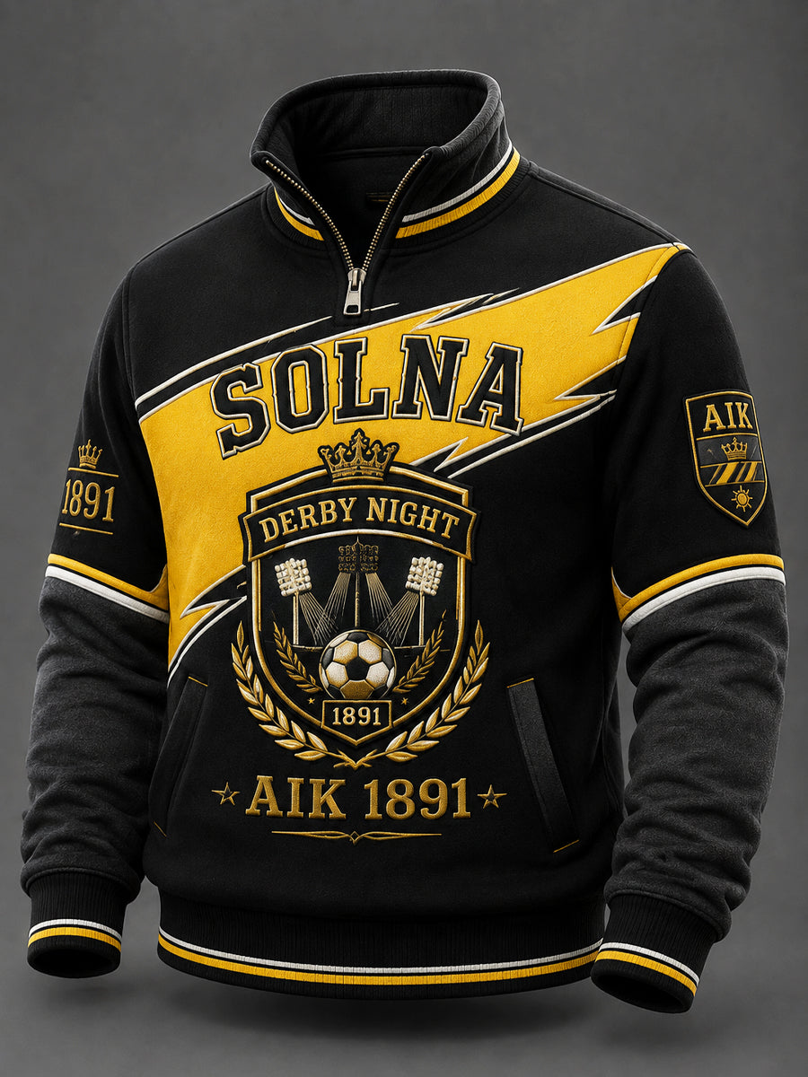 Herrtröja i AIK Solnas traditionella stil från 1891