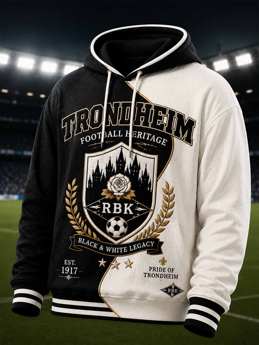 Herrlig vintage-RBK-fotbollströja med tryckt huvudjacka