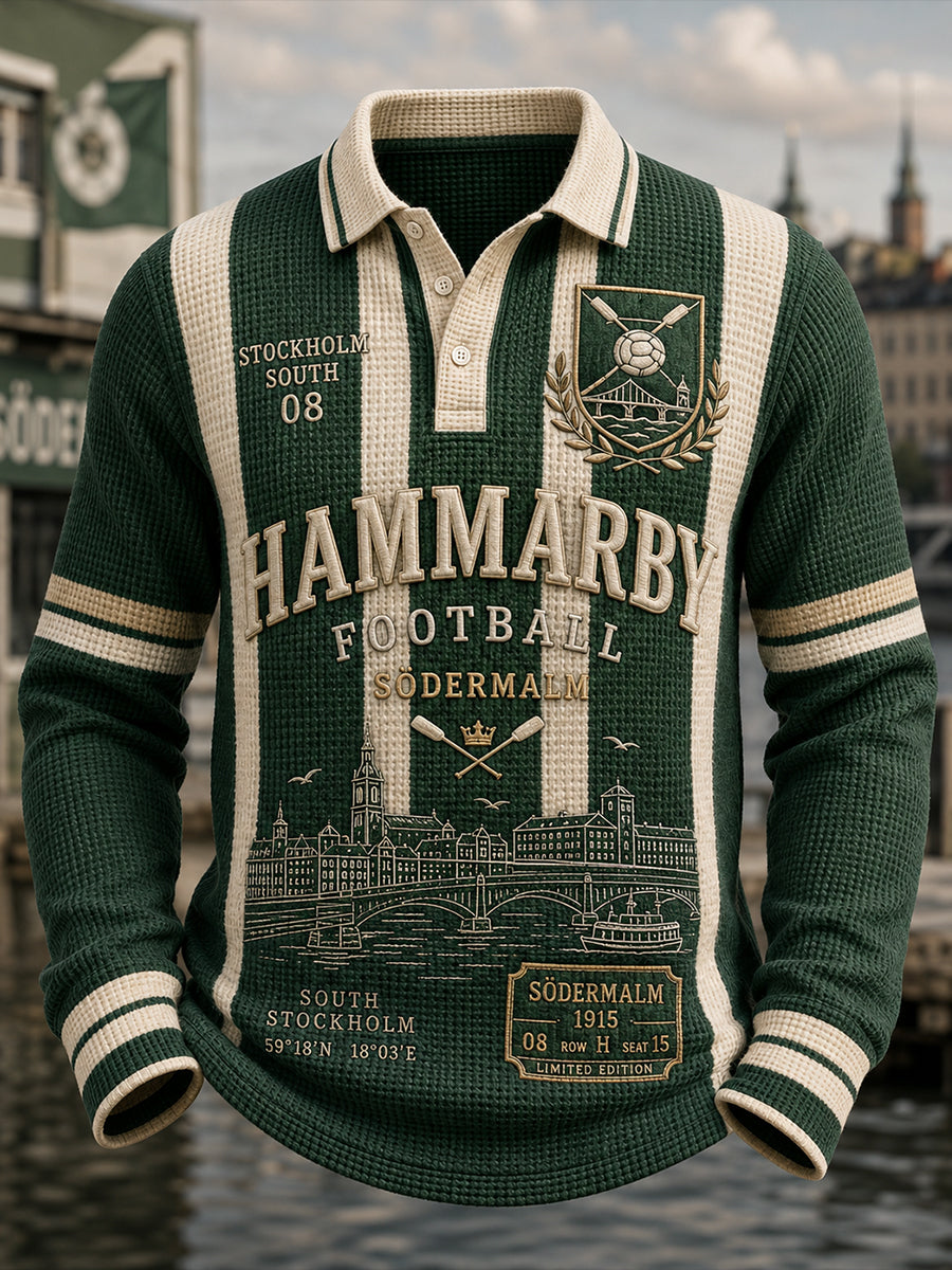 Herrarnas svenska fotbollströja för Hammarby-supportrar med lång ärm