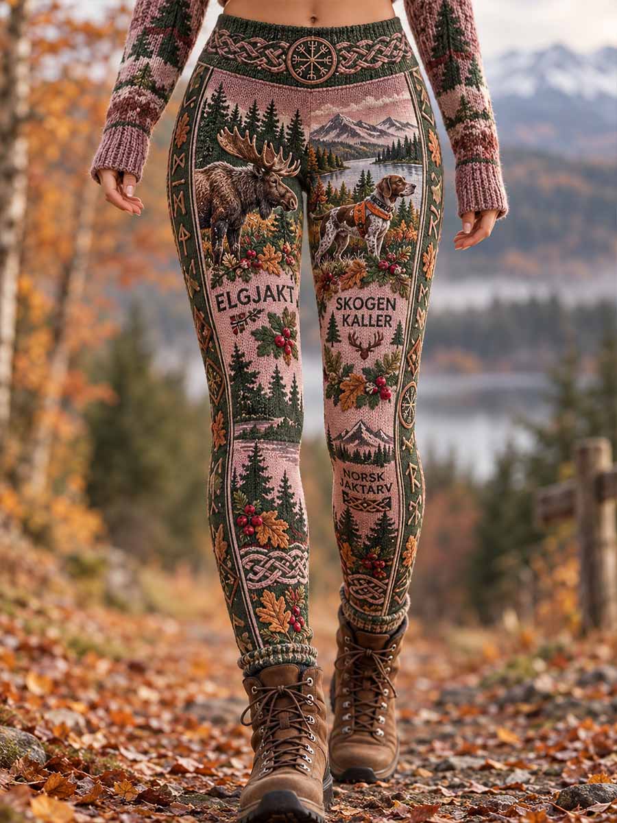 Kvinner jakt sesong Mønster trykt leggings