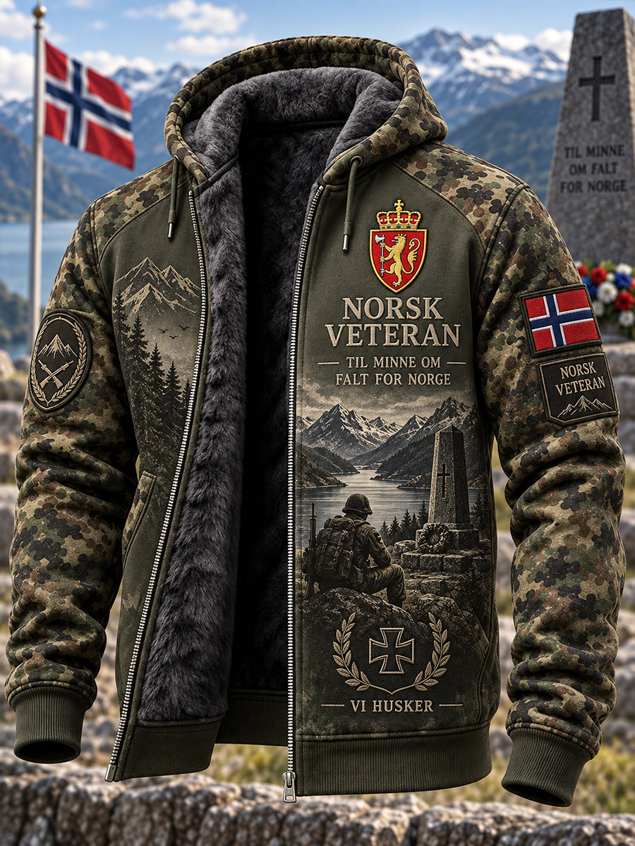 Herrens norske militære minnehøytidelighetsstrandskjorte korte ermer
