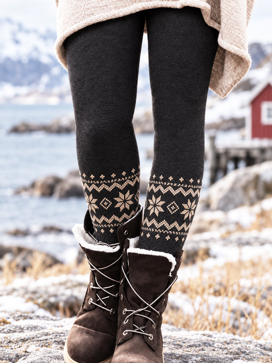 Kvinnors Retro Skandinaviska klassiska Mångsidiga Leggings