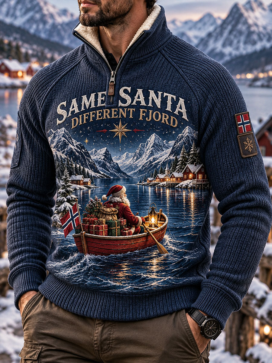 Menns julegøy Slogan Print Sweatshirt