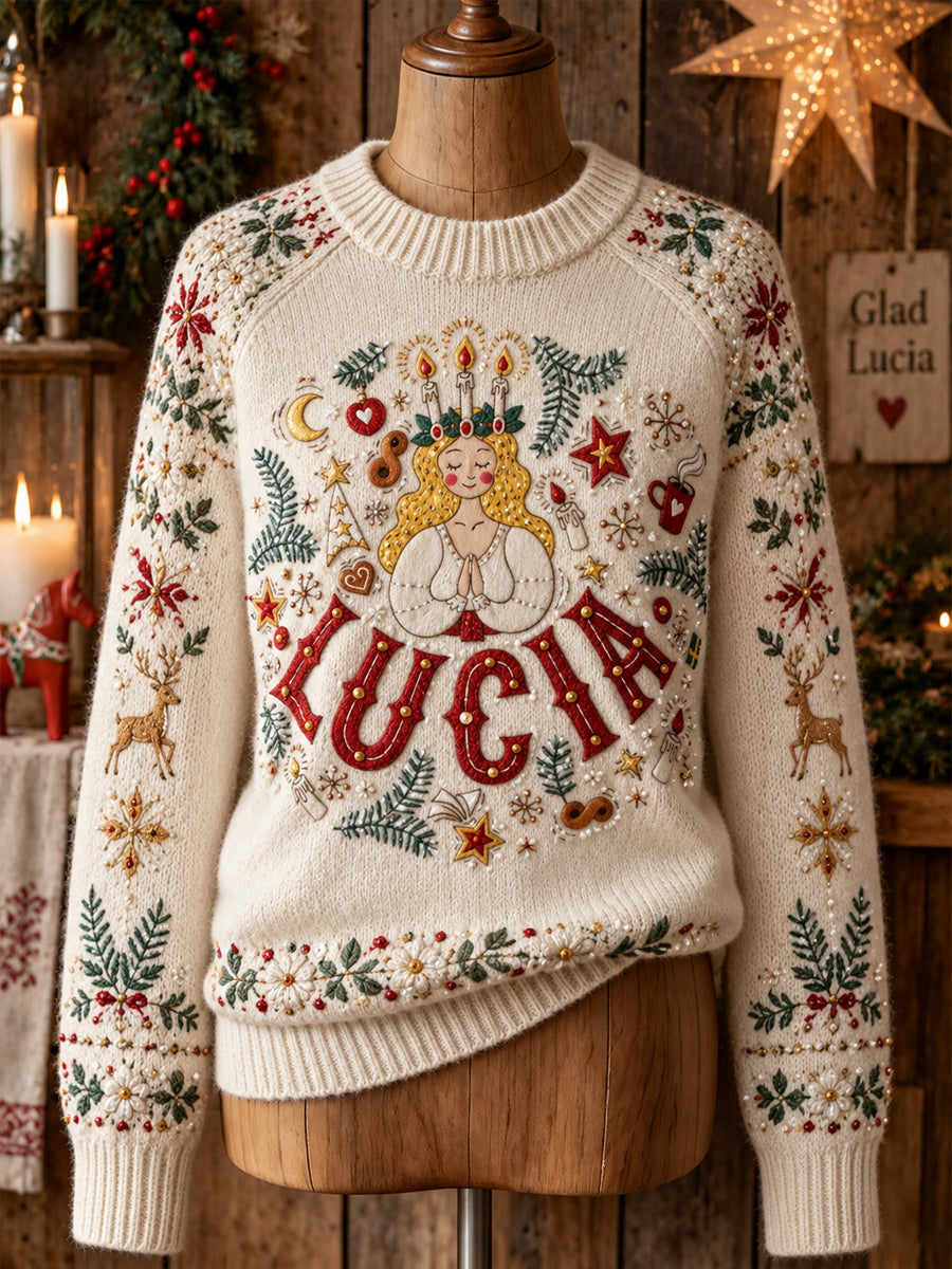 Kvinnlig Ljus i Mörkret-Lucia-pullover