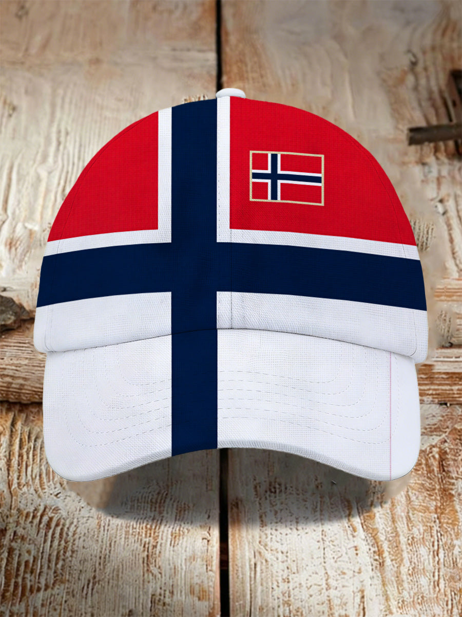 Unisex norska flagga färg konst Print hatt