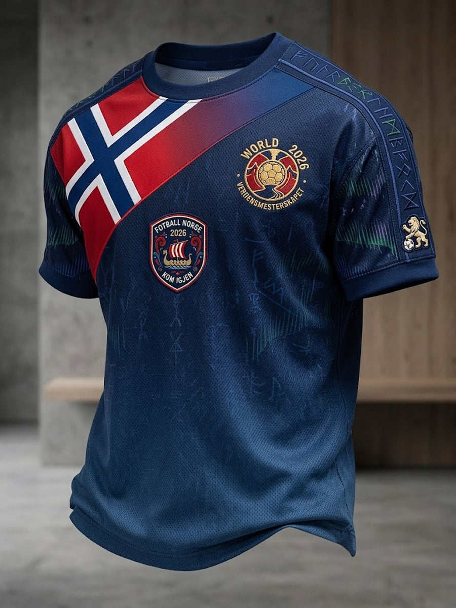 Retro Norge 2026 Fotball Fritids-T-skjorte
