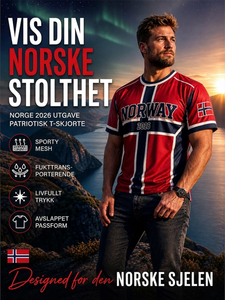 Herre Norge Fotball Fritids Sportsklær Unisex T-skjorte