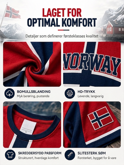 Herre Norge Fotball Fritids Sportsklær Unisex T-skjorte