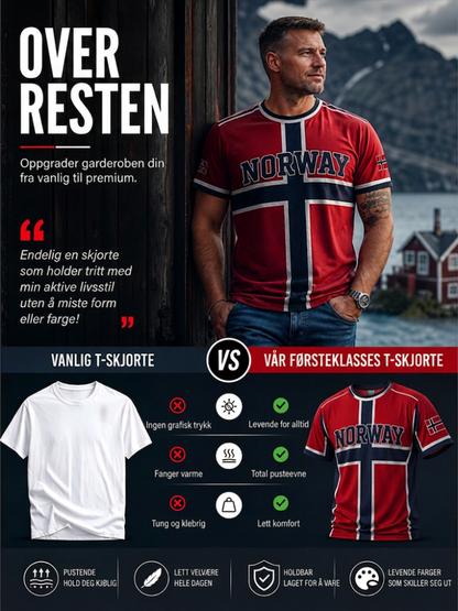 Herre Norge Fotball Fritids Sportsklær Unisex T-skjorte