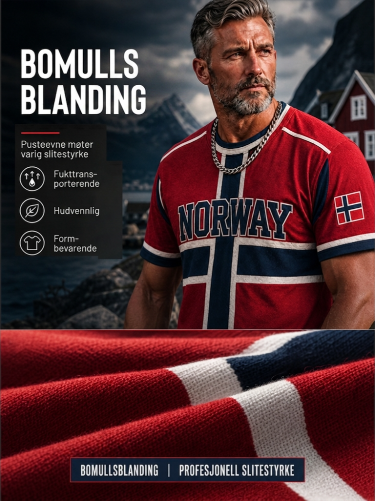Herre Norge Fotball Fritids Sportsklær Unisex T-skjorte