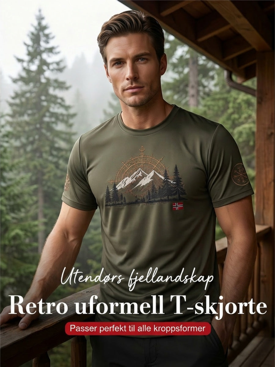 Menns Retro Utendørs fjelllandskap