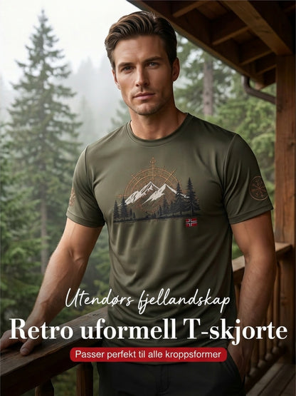 Menns Retro Utendørs fjelllandskap
