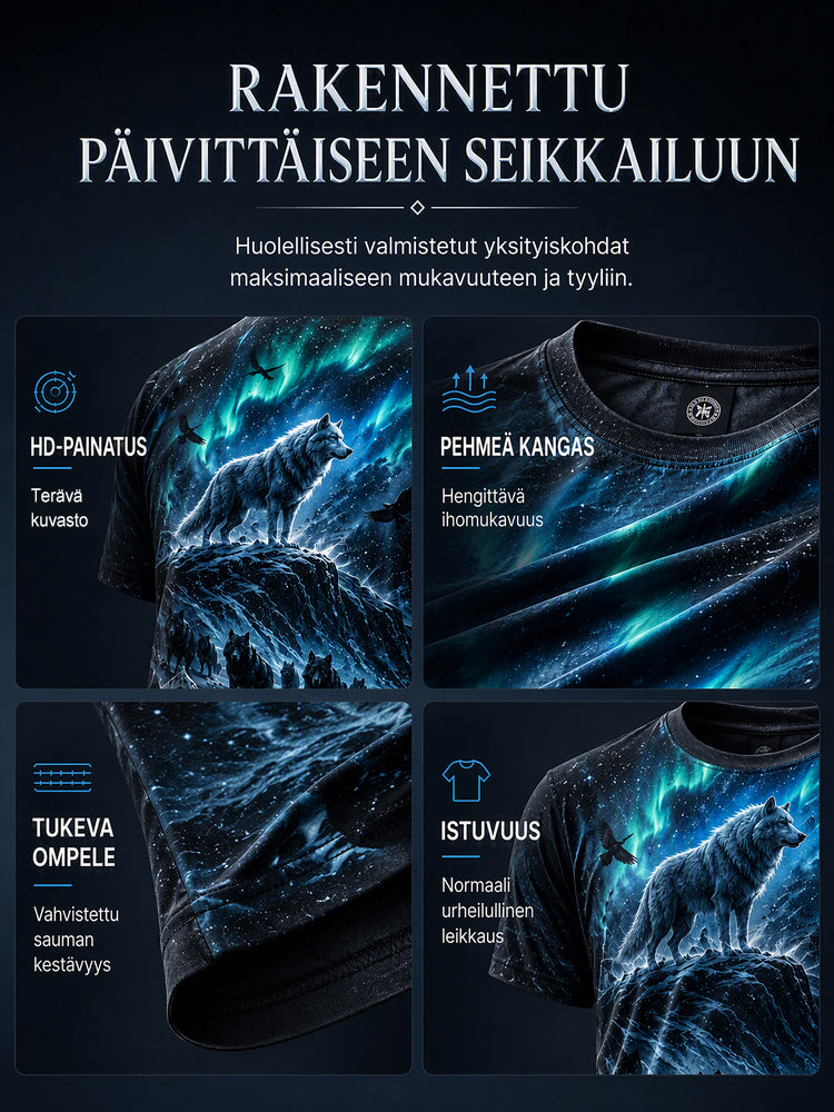 Miesten suomalainen veteraani Sisu Element -taidetuloste T-paita