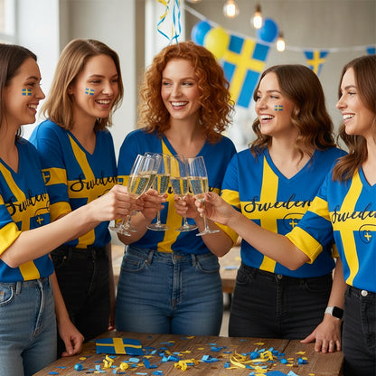 Kvinnors tryckta V-hals topp