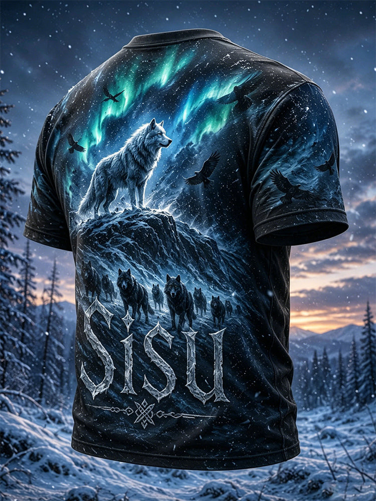 Miesten suomalainen veteraani Sisu Element -taidetuloste T-paita