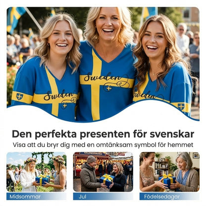 Kvinnors tryckta V-hals topp