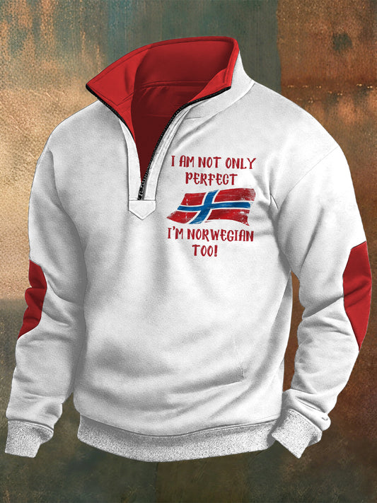 Menneskens norske fingeravtrykk av zipper lang ermet sportsverger.