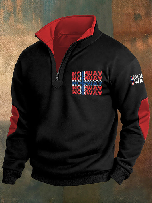 Menneskens norske fingeravtrykk av zipper lang ermet sportsverger.