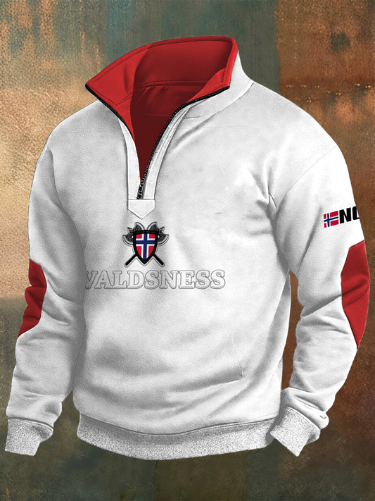 Menneskens norske fingeravtrykk av zipper lang ermet sportsverger.