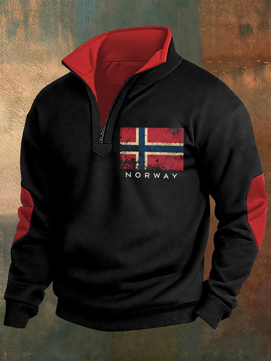 Menneskens norske fingeravtrykk av zipper lang ermet sportsverger.