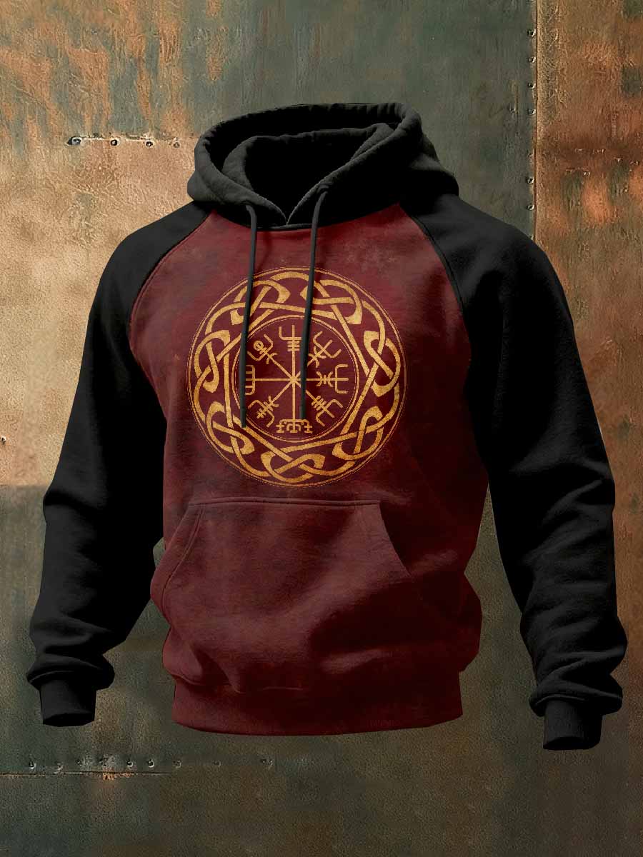 Män Vintage Viking Tryck Casual Sweatshirt