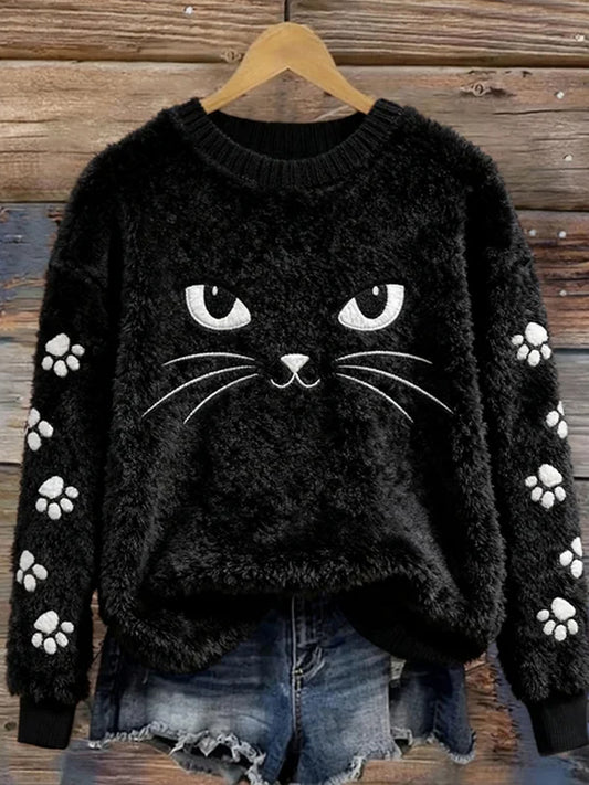 Kvinner Retro Dyrkunst Skriv ut Casual Flannel Topp